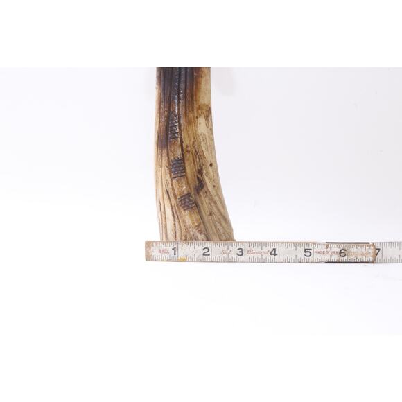 Tribal Chief, Bone Carved Sculpture, 13 inches, Decorative Figure - Picture 10 of 10